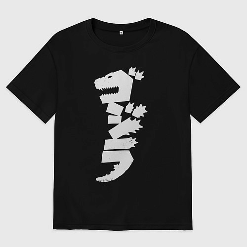 Женская футболка оверсайз Годзилла / Черный – фото 1