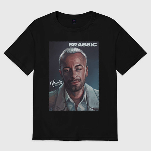 Женская футболка оверсайз Голяк Brassic Винни / Черный – фото 1