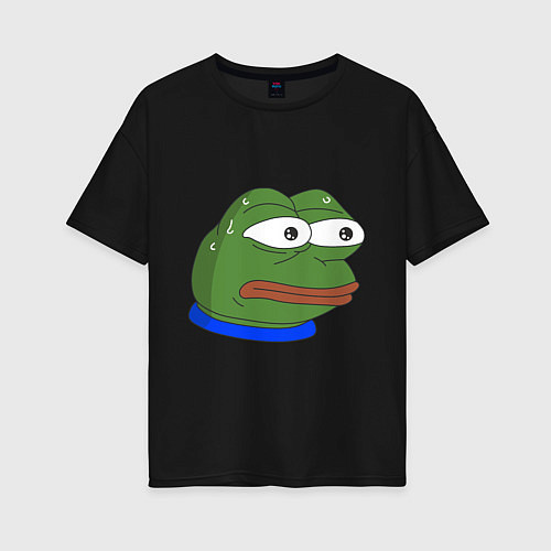 Женская футболка оверсайз Pepe MonkaS / Черный – фото 1