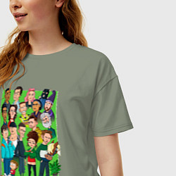 Футболка оверсайз женская Brassic Art Голяк, цвет: авокадо — фото 2