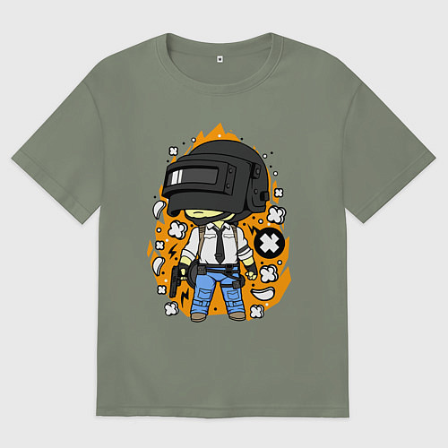 Женская футболка оверсайз PUBG / Авокадо – фото 1