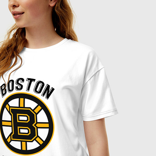 Женская футболка оверсайз BOSTON BRUINS NHL / Белый – фото 3