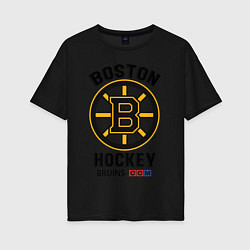 Футболка оверсайз женская BOSTON BRUINS NHL, цвет: черный