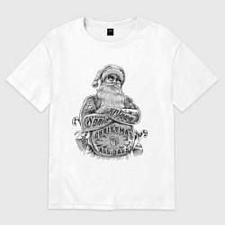 Футболка оверсайз женская Плохой Санта, цвет: белый