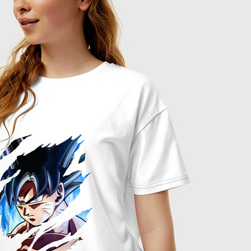 Женская футболка оверсайз Dragon Ball / Белый – фото 3