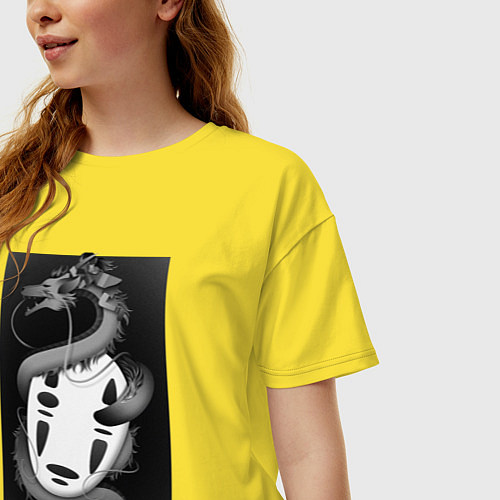 Женская футболка оверсайз Унесённые призраками / Желтый – фото 3