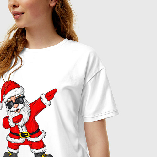 Женская футболка оверсайз Dabing Santa / Белый – фото 3