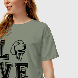 Футболка оверсайз женская Лабрадор, цвет: авокадо — фото 2