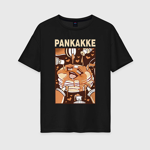 Женская футболка оверсайз Pankakke / Черный – фото 1