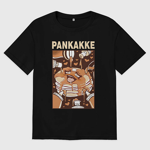 Женская футболка оверсайз Pankakke / Черный – фото 1