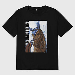 Футболка оверсайз женская Number one, цвет: черный