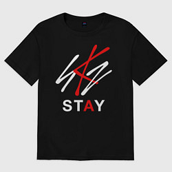 Футболка оверсайз женская STRAY KIDS, цвет: черный