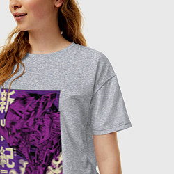 Футболка оверсайз женская Evangelion Eva-01, цвет: меланж — фото 2