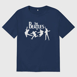 Футболка оверсайз женская The Beatles, цвет: тёмно-синий