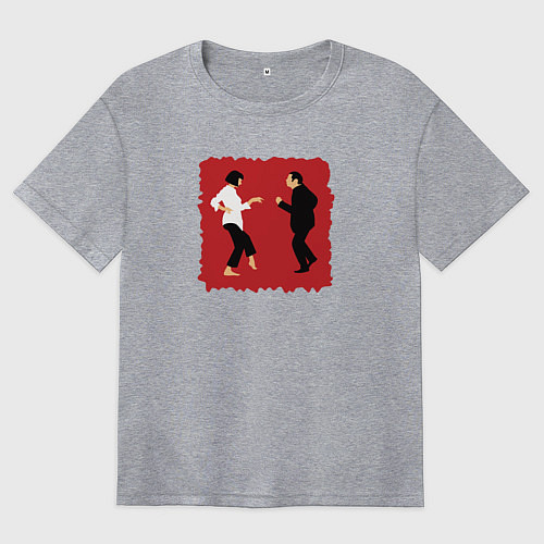 Женская футболка оверсайз Dance mia vega / Меланж – фото 1