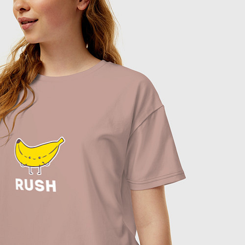 Женская футболка оверсайз RUSH BANANA / Пыльно-розовый – фото 3