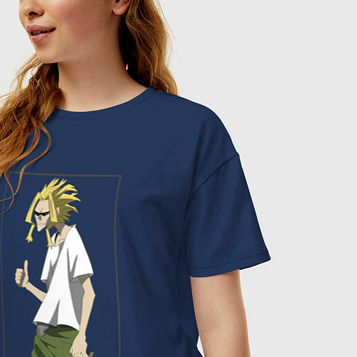 Женская футболка оверсайз Яги Всемогущий / Тёмно-синий – фото 3