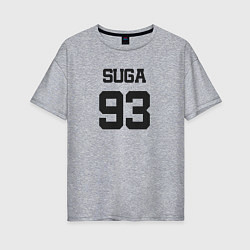 Футболка оверсайз женская BTS - Suga 93, цвет: меланж