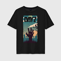 Футболка оверсайз женская DAYZ ДЕЙЗИ Z, цвет: черный