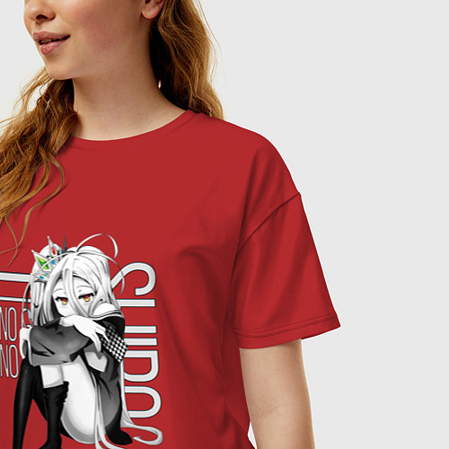 Женская футболка оверсайз No Game No Life / Красный – фото 3