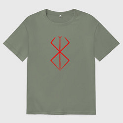 Футболка оверсайз женская BERSERK БЕРСЕРК КЛЕЙМО, цвет: авокадо