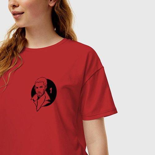 Женская футболка оверсайз Космобой / Красный – фото 3