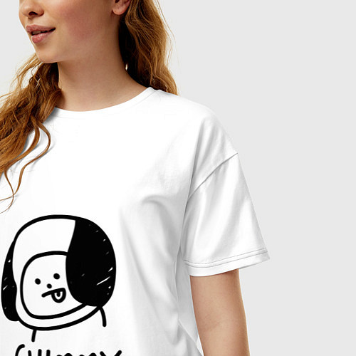 Женская футболка оверсайз ЧИММИ CHIMMY / Белый – фото 3