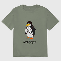 Футболка оверсайз женская Gachipingvin Гачипингвин, цвет: авокадо