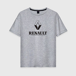 Футболка оверсайз женская Renault Logo Рено логотип, цвет: меланж