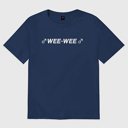 Футболка оверсайз женская WEE-WEE, цвет: тёмно-синий