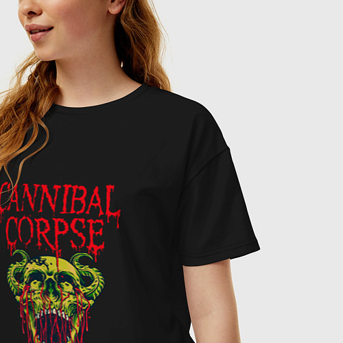 Женская футболка оверсайз Cannibal Corpse Труп Каннибала Z / Черный – фото 3