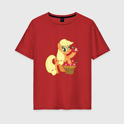 Футболка оверсайз женская Applejack, цвет: красный