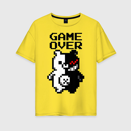Женская футболка оверсайз MONOKUMA GAME OVER / Желтый – фото 1
