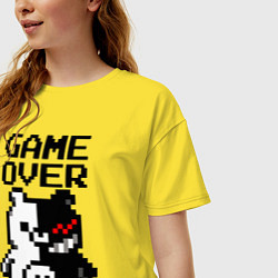 Футболка оверсайз женская MONOKUMA GAME OVER, цвет: желтый — фото 2