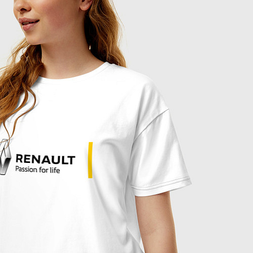 Женская футболка оверсайз RENAULT / Белый – фото 3