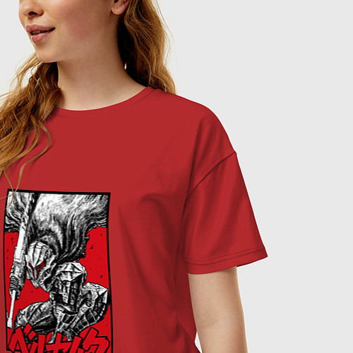 Женская футболка оверсайз BERSERK БЕРСЕРК / Красный – фото 3