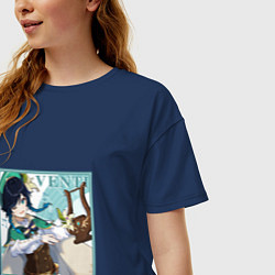 Футболка оверсайз женская Венти, цвет: тёмно-синий — фото 2