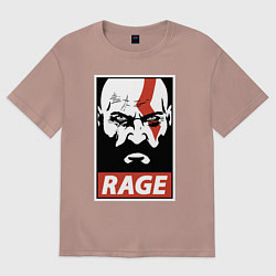 Футболка оверсайз женская RAGE GOW, цвет: пыльно-розовый