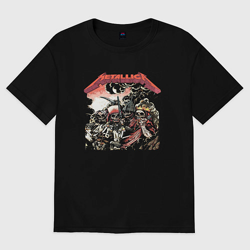 Женская футболка оверсайз METALLICA HARD ROCK / Черный – фото 1