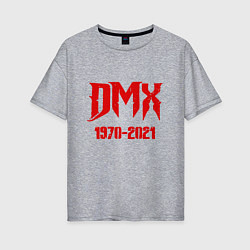 Футболка оверсайз женская DMX - Rest In Peace, цвет: меланж