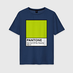 Женская футболка оверсайз Shrek: Pantone Color