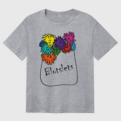 Футболка оверсайз женская Blotslets, цвет: меланж