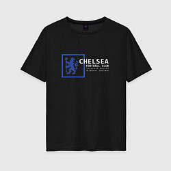 Футболка оверсайз женская FC Chelsea Stamford Bridge 202122, цвет: черный