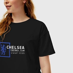 Футболка оверсайз женская FC Chelsea Stamford Bridge 202122, цвет: черный — фото 2