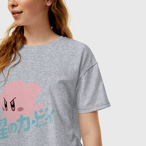 Женская футболка оверсайз Kirby / Меланж – фото 3