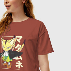 Футболка оверсайз женская Matamune, цвет: кирпичный — фото 2