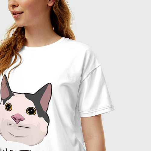 Женская футболка оверсайз ШТОШ / Белый – фото 3