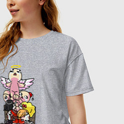 Футболка оверсайз женская THE BINDING OF ISAAC, цвет: меланж — фото 2