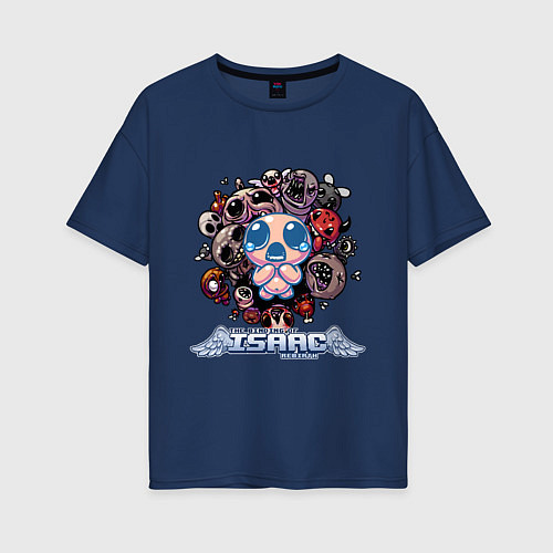 Женская футболка оверсайз Isaac Rebirth / Тёмно-синий – фото 1