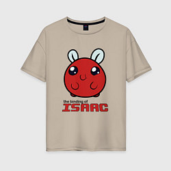 Футболка оверсайз женская The binding of isaac Monsters, цвет: миндальный